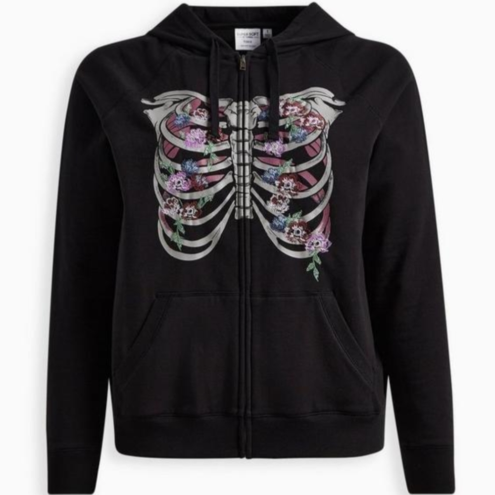Torrid Super Soft Black Fleece Hoodie